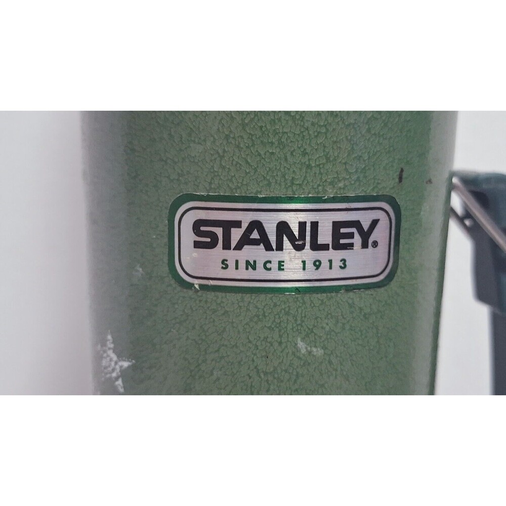 VINTAGE ALADDIN STANLEY 1.1 QUART STAINLESS STEEL VACUUM THERMOS W CUP & HANDLE - Picture 2 of 7